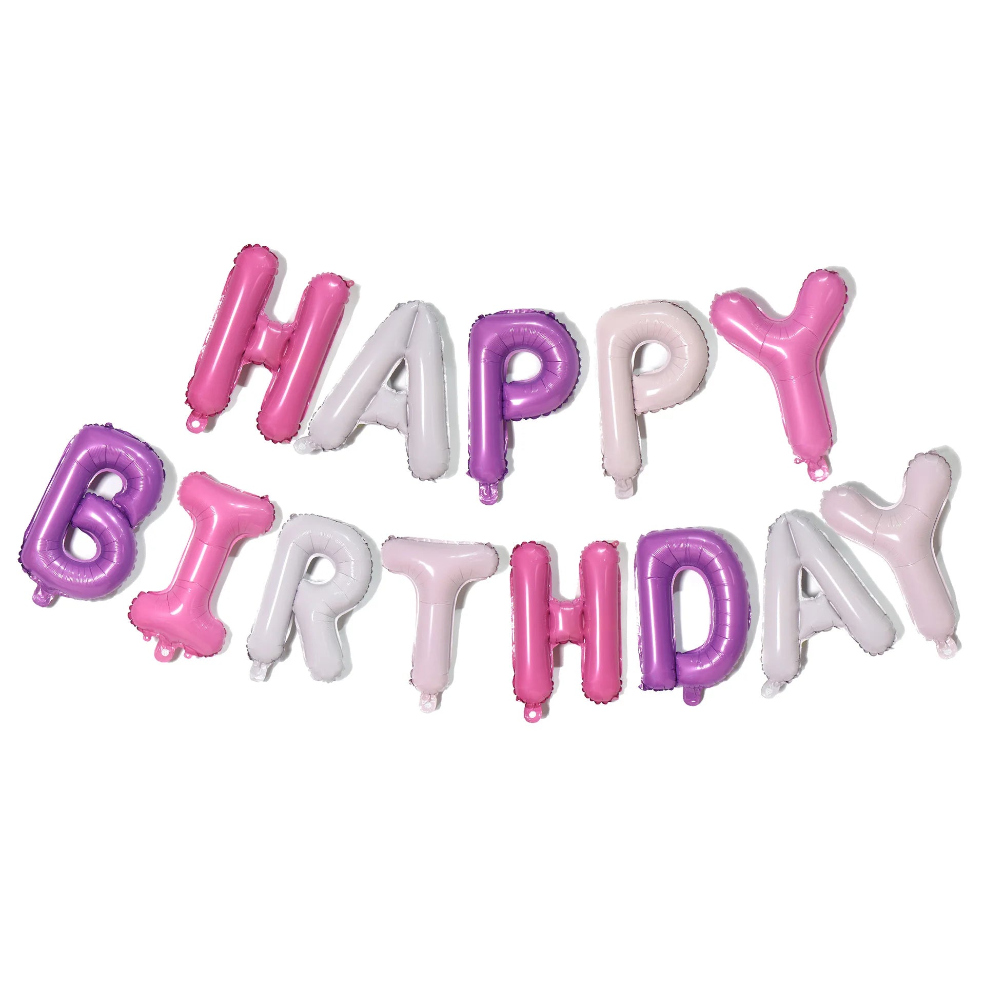 Silver Happy Birthday Party Balloon Set Kids Birthday Balloon Aluminum Foil Letter Balloon Used for Birthday Party Decoration