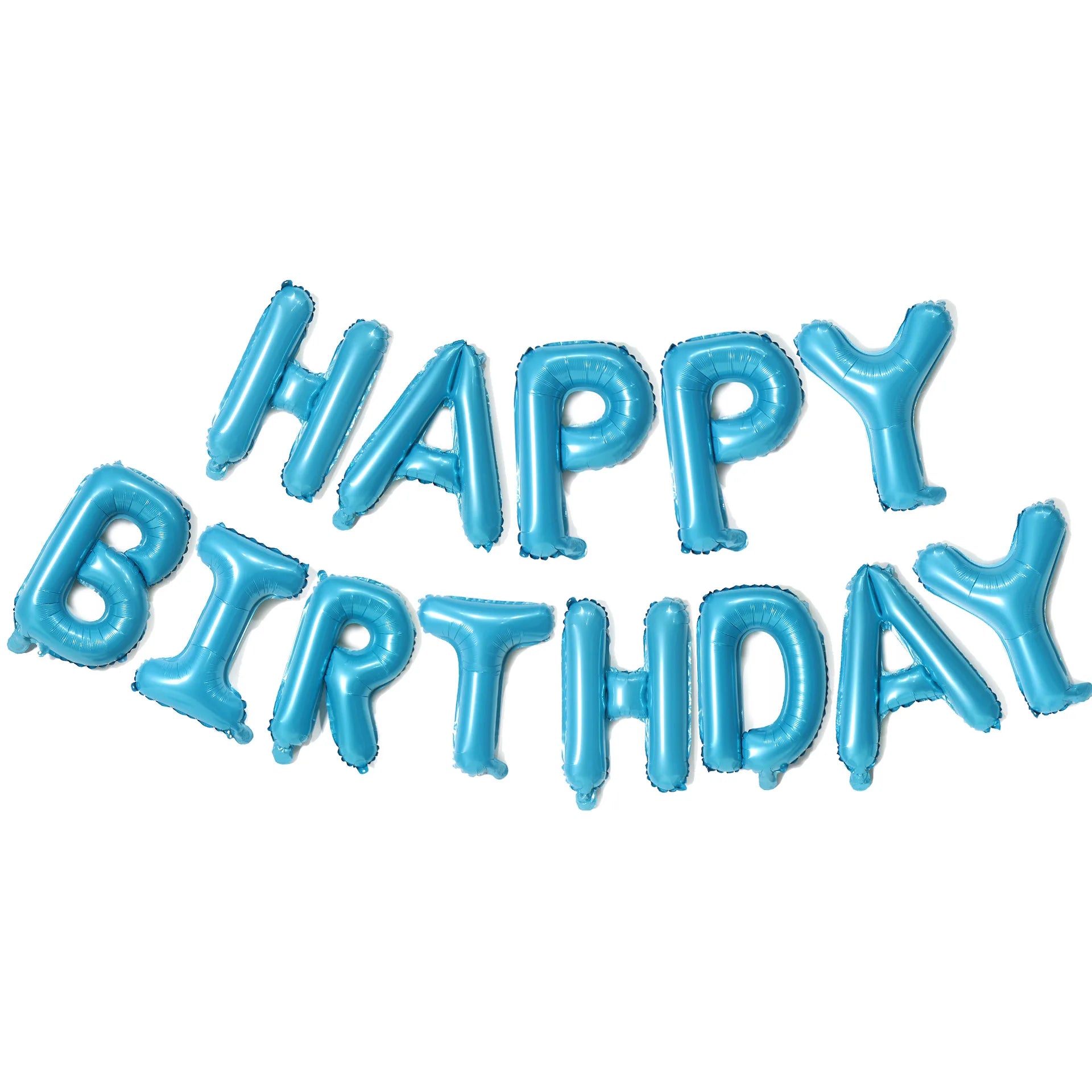 Silver Happy Birthday Party Balloon Set Kids Birthday Balloon Aluminum Foil Letter Balloon Used for Birthday Party Decoration