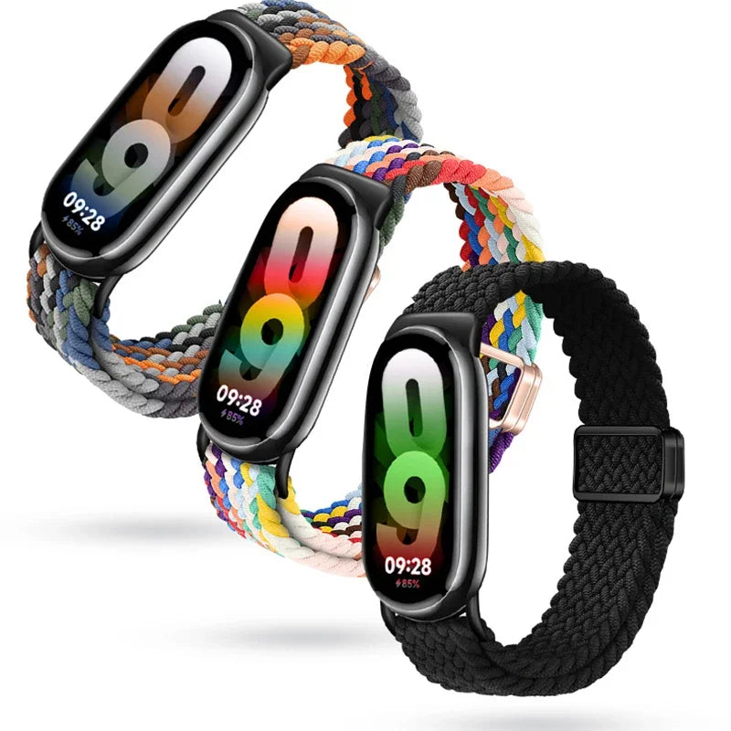Nylon Strap for Xiaomi Mi Band 9/8 High Quality Breathable Sports Wristband Accessories for Mi Band 10 9 NFC Replace 2030