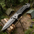EDC Small Folding Knife with Clip Webbed Opening Padded Lock for Outdoor Survival Camping Hunting Fishing