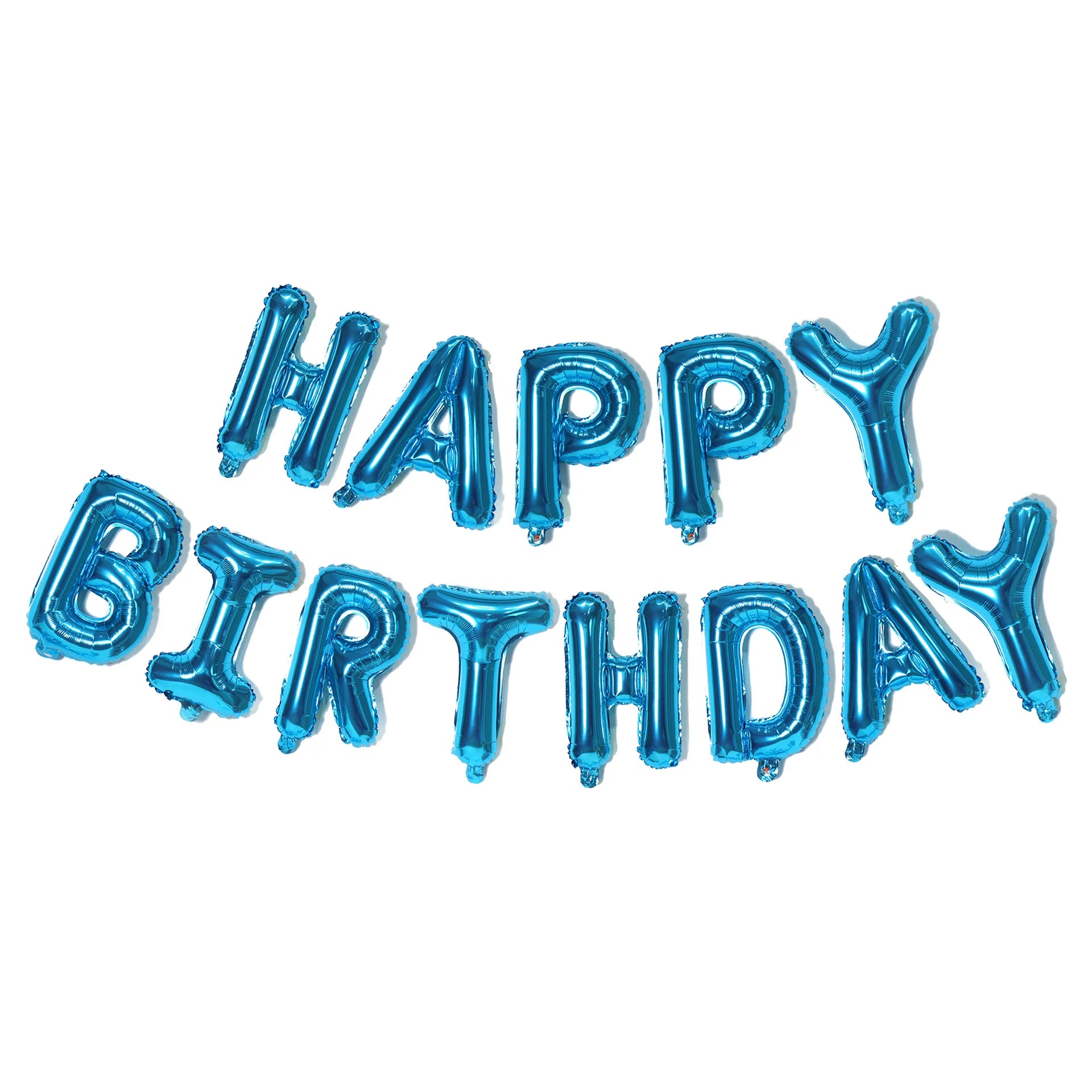 Silver Happy Birthday Party Balloon Set Kids Birthday Balloon Aluminum Foil Letter Balloon Used for Birthday Party Decoration