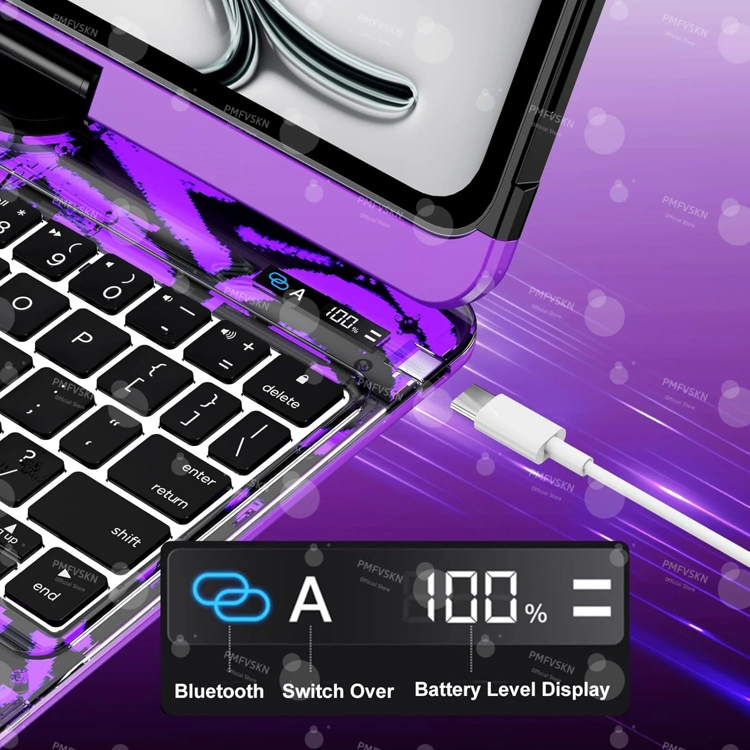 360 Rotate Wireless Magic Keyboard For iPad Air 11 13 7th 2025 Air 5 4 iPad 11th A16 10th Case For iPad Pro 11 13 M4 Pro 12.9