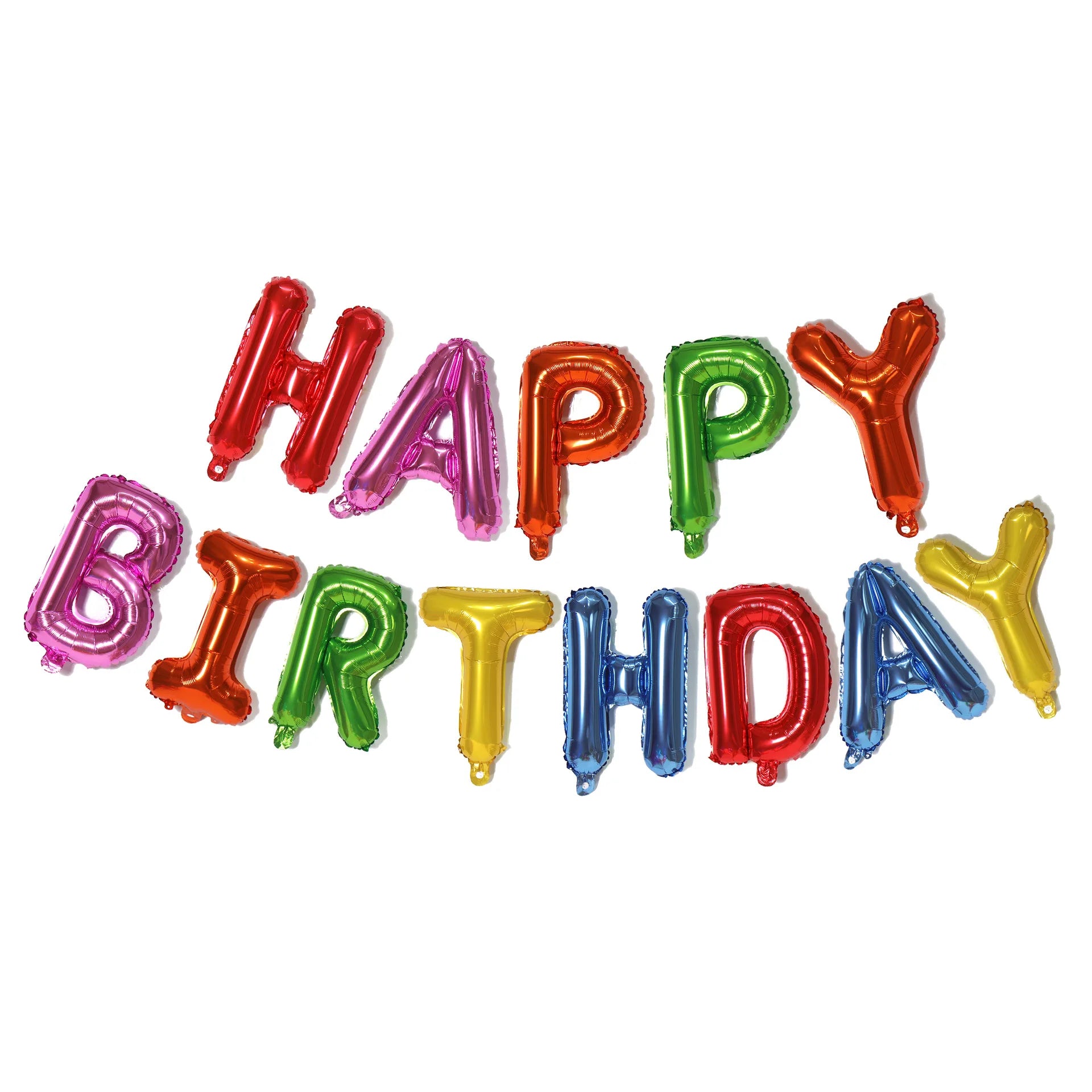 Silver Happy Birthday Party Balloon Set Kids Birthday Balloon Aluminum Foil Letter Balloon Used for Birthday Party Decoration