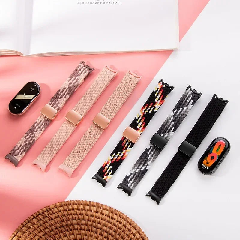 Nylon Strap for Xiaomi Mi Band 9/8 High Quality Breathable Sports Wristband Accessories for Mi Band 10 9 NFC Replace 2030